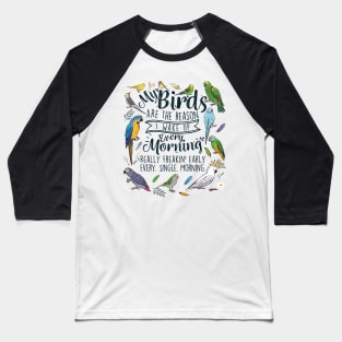 My Birds Are The Reason I Wake Up Every Morning Baseball T-Shirt